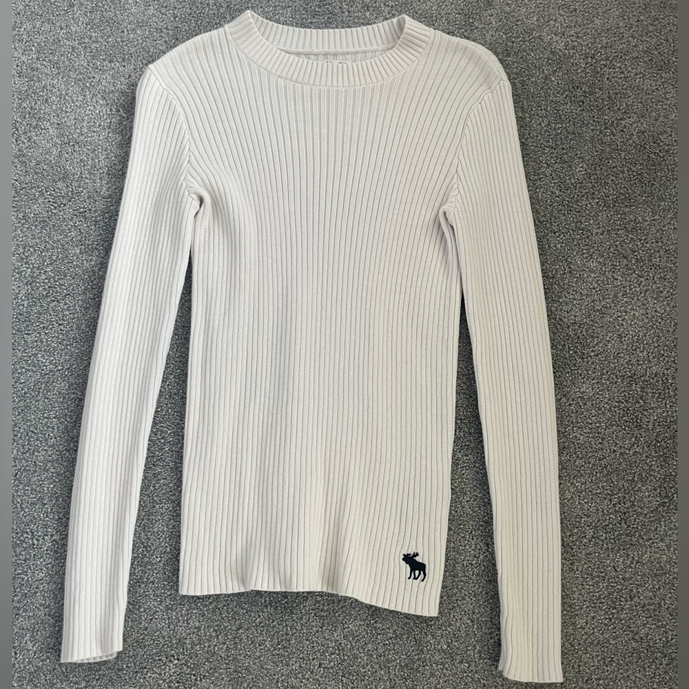 Abercrombie & Fitch kids essential long-sleeve mockneck rib tee
